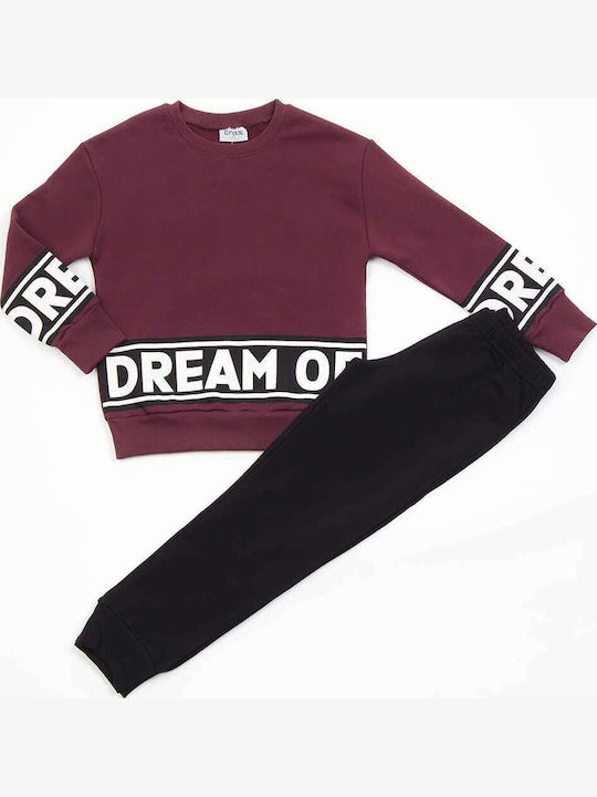 Trax Kids Sweatpants Set Burgundy