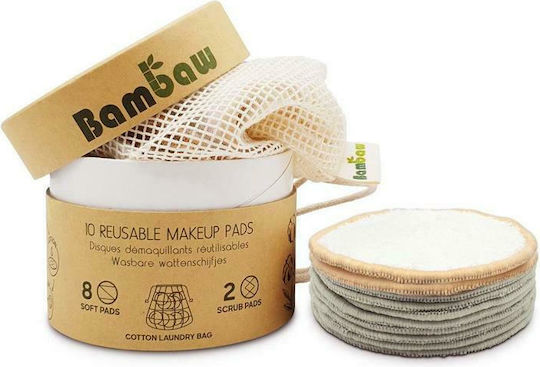 Bambaw Set 10 Discuri Demachiant Din Bambus Și Husă De Spălat Cârpe Reutilizabile Demachiant Facial