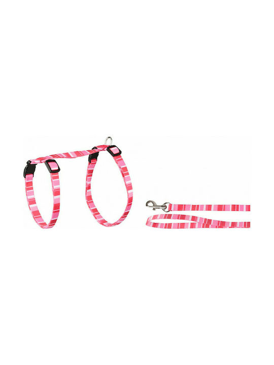 Flamingo Alfry DR-560929 Колан за котка с ръководство Розов 25 - 35см