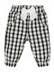 Trousers plaid black and white EMC BZ6639 Girls' trousers