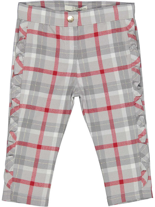 Trousers red-grey plaid Birba Trybeyond 999 32050 00 95W Girl