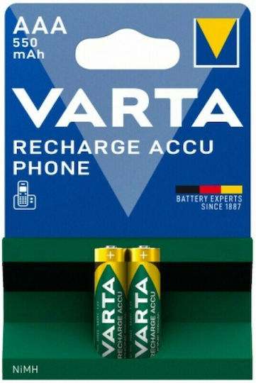 Varta Rechargeable Battery AAA Ni-MH 550mAh 1.2V 2pcs