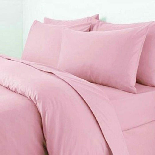 MayHome Duvet Cover Set Cotton Semi-double with Pillowcase 180x240 Pink Pall