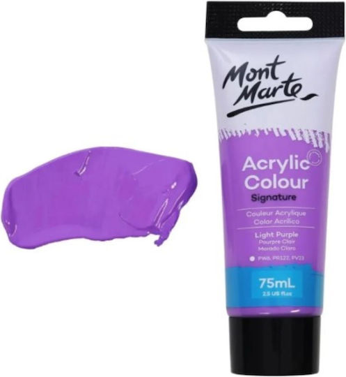 Mont Marte Signature Acrylic Colour Ακρυλικό Χρώμα Ζωγραφικής 15 Light Purple 75ml