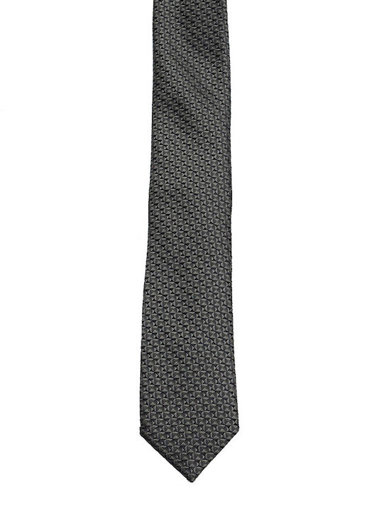 Hugo Boss Ανδρική Γραβάτα με Σχέδια σε Χακί Χρώμα
