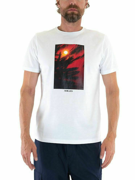 Antony Morato Miami T-shirt Bărbătesc cu Mânecă Scurtă Alb
