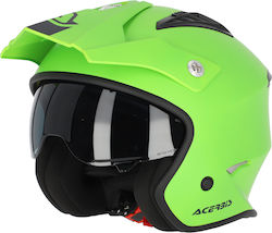 Acerbis Jet Aria Jet Helmet with Sun Visor 1050gr Green 0022569.133