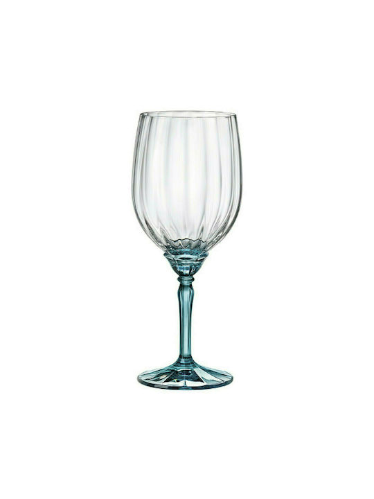 Bormioli Rocco Florian Blue Glass for White Wine made of Glass in Blue Color Goblet 535ml 1pcs