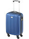 Princess Traveller Canberra Kabinenkoffer Hart Blau mit 4 Rädern Höhe 20cm