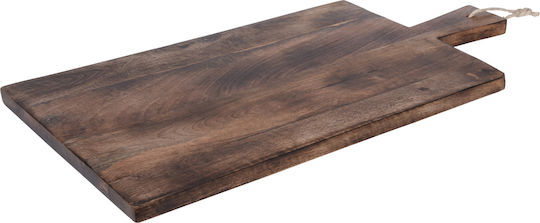 JK Home Decoration Πλατώ Σερβιρίσματος Τυριών με Χειρολαβή Ξύλινο 61x30εκ.