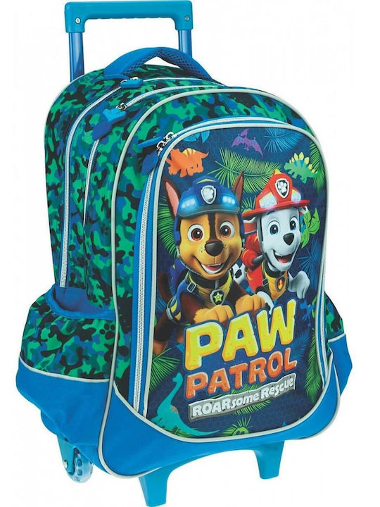 Gim Paw Patrol School Bag Trolley Elementary, Elementary Blue with Water Bottle Holder 27Liters
