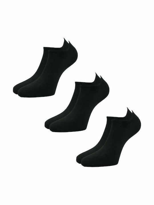Privee Herren Einfarbige Socken Schwarz 3Pack