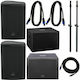 Seeburg Acoustic Line X2/GSub 1201 Power Bundle Σετ με Παθητικά PA говорители με Woofer 8" σε Черен Χρώμα
