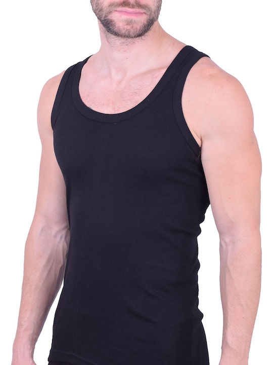 Sarm Stone Men's Undershirt Sleeveless in Black Color
