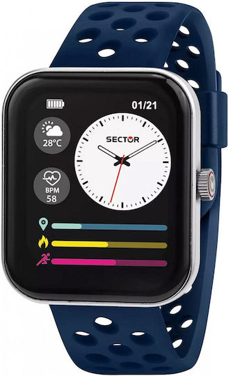 S-03 Pro Aluminium 45mm Smartwatch with Heart Rate Monitor (Blue)