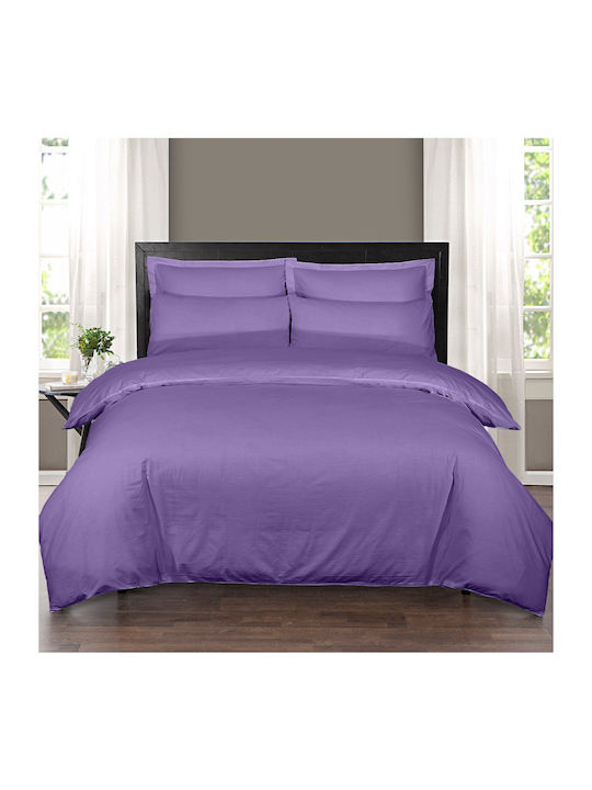 MayHome Single Duvet Cover Set with Pillowcases 160x240 Μωβ