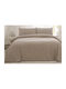 MayHome Duvet Cover Set Cotton Queen with 2 Pillowcases 220x240 Beige