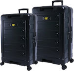 CAT Stealth Set of Suitcases Black Set 2pcs /60-70