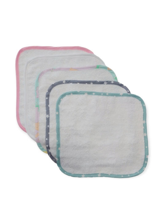 Shoulder Burp Cloth 69761 Multicolour 30x30cm 5pcs