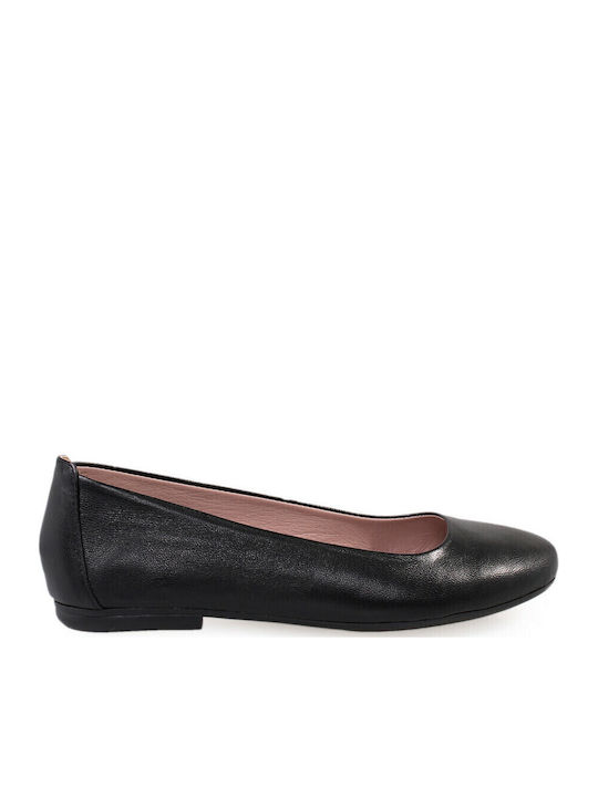 Sagiakos Leather Ballerinas Black