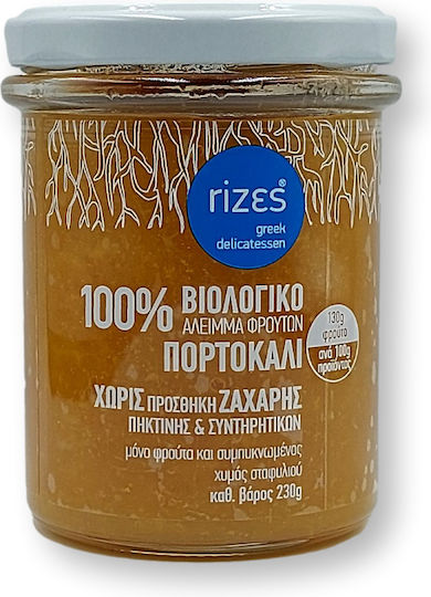 Rizες Organic Jam Orange Sugar Free 230gr