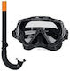 TnS Silicone Full Face Diving Mask Set with Respirator Black