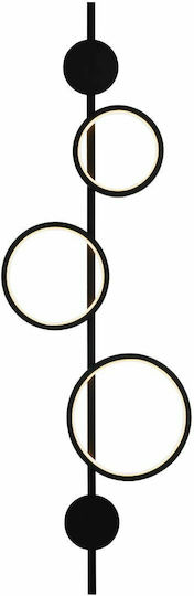 Viokef Jocco Modern Lamp Wall with Integrated LED and Warm White Light Black 34x34x8.5cm