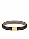 Boss Men's Leather Handcuffs Bracelet 22cm