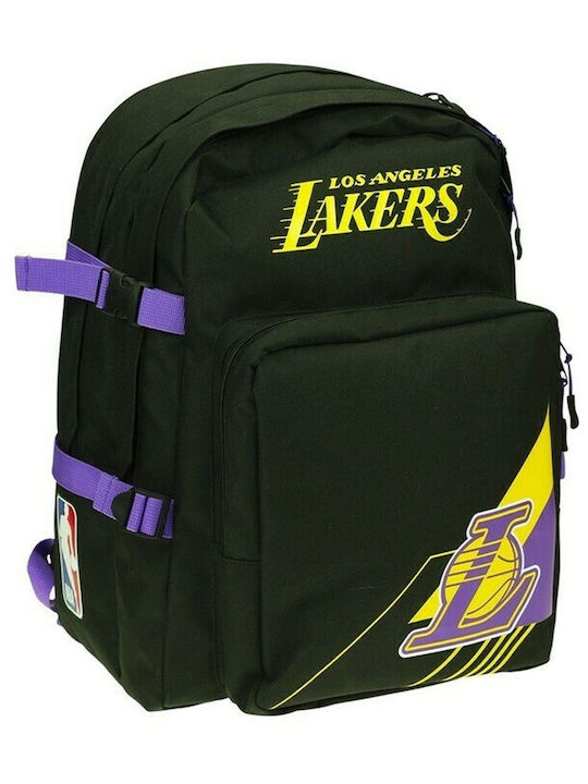 Back Me Up NBA Los Angeles Lakers School Bag Backpack Elementary, Elementary Multicolour with Water Bottle Holder 20Liters