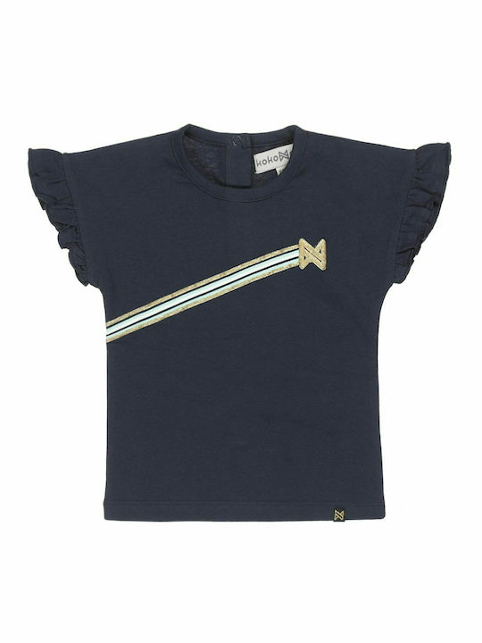 Koko Noko Kids Blouse Short Sleeve Navy Blue