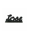 Art et Lumiere Decorative Message Love 0518 made of Ceramic Material Black 25.5x11cm 1pcs