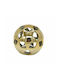 Art et Lumiere Decorative Ball made of Ceramic Material Gold 12.5x12.5x12.5cm 1pcs