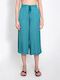 Damen Stoff Hose mit Gummizug Türkis