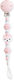 Saro Foxy Schnullerclip mit Perlen und Tieren a...