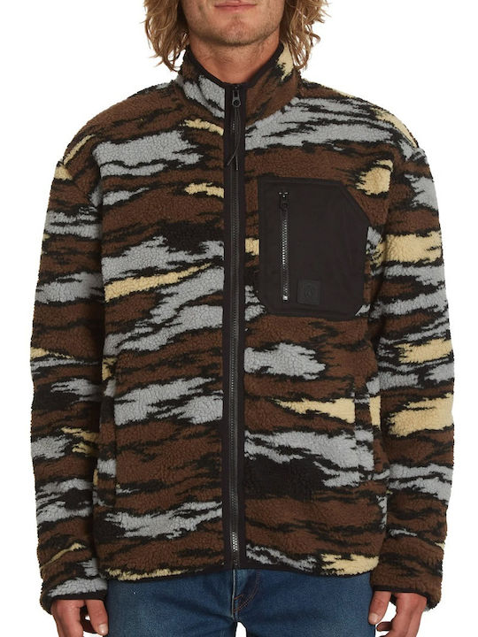 Muzzer Fuzzar Ανδρική Ζακέτα Fleece Καφέ