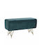 Stool Bench Stool Metallic Turquoise 90x31x47cm