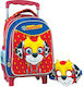 Gim Paw Patrol Mighty Pups Marshall School Trolley Bag Kindergarten Red With Water Bottle Holder 2020