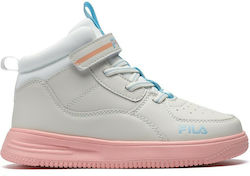 Fila Memory Ayo Kids High Sneakers for Girls with Laces & Strap White