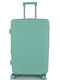 Forecast LSDQ-04 Medium Hard Turquoise Suitcase with 4 Wheels Height 65cm