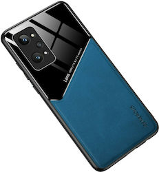 Realme GT 2 Pro 5G OEM Magnetic Glass Series Back Case mit eingebautem Magneten und magnetischer Bodenhalterung aus Kunstleder TPU blau