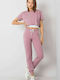 Rue Paris Set Women's Sweatpants Pink