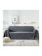 My Home Luxury Sofa Throw 2 Seater Jacquard 180x240cm Grey