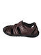 Men's Brown Anatomical Sandal Closed with Velcro