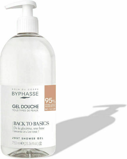 Byphasse Back To Basics Душ Гел с Глицерин За Всички Типове Кожа Хидратиращ 750ml