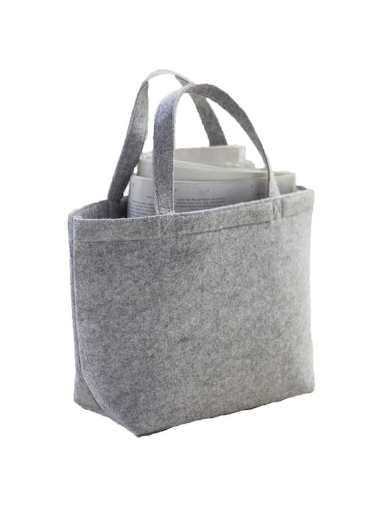 Small Felt Shopper with Small Handles | FE-3923 SFS Grey Melange