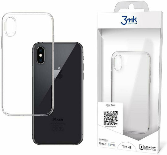 3MK Clear Case Back Cover Σιλικόνης Διάφανο (iPhone X / Xs)