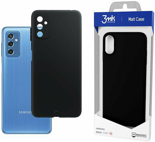 3MK Matt Umschlag Rückseite Silikon 1.2mm Schwarz (Galaxy M52)