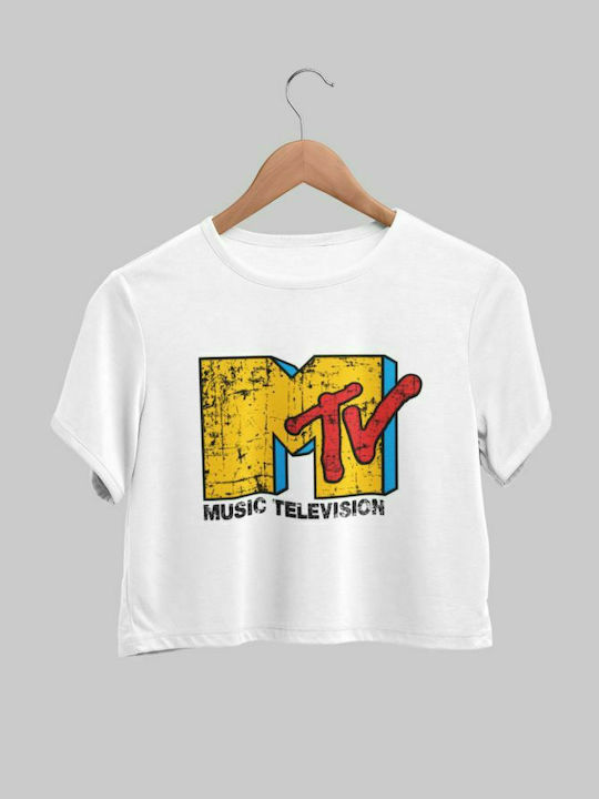 MTV crop top - WHITE