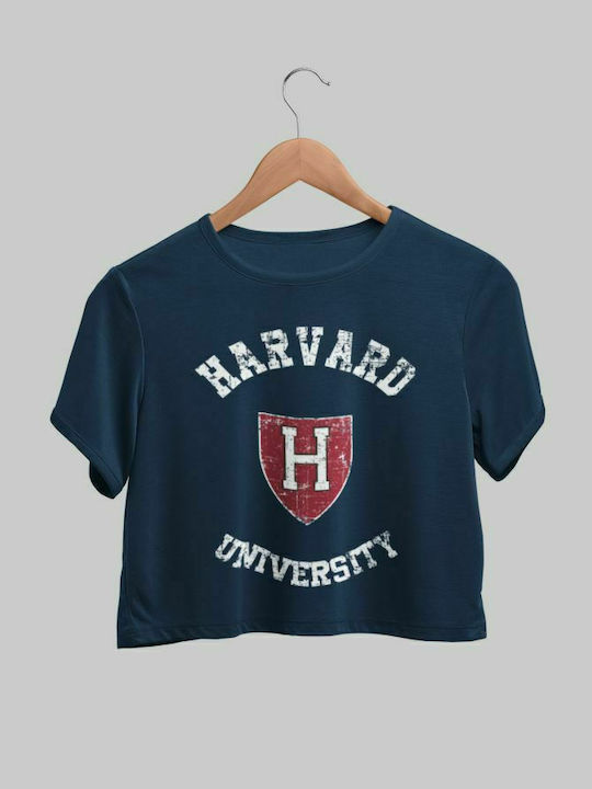 Harvard crop top (Replica) - NAVY