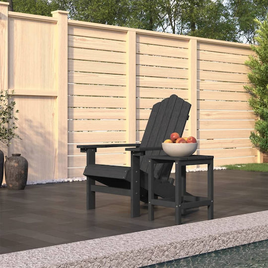 vidaXL Garten- und Outdoor-Möbelsets Typsatz Wohnzimmer für kleinen Raum Adirondack 2 Stück Anthrazit